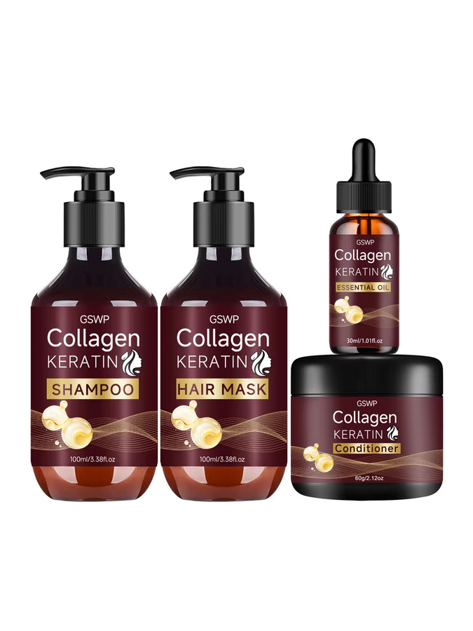 GSWP Keratin-Pflegeset, 4-teilig, Shampoo, Conditioner, Maske & Öl - Bild 5