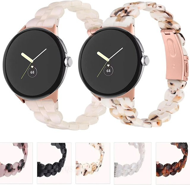jansin Uhrenarmband Harz, Bunt, Damen, für Google Pixel Uhr 2 - Bild 1