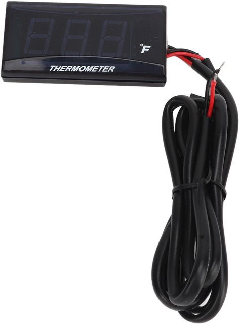 GoolRC Wassertemperaturmesser mit LCD-Hintergrundbeleuchtung und 16mm T-Stück in Rot und Schwarz - Bild 1