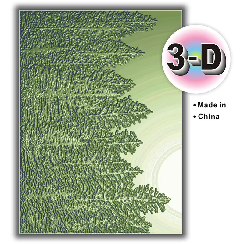 3D-geprägter Reliefordner mit Waldwald-Hintergrund aus Kunststoff - Bild 2