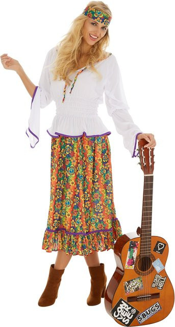 tectake Frauenkostüm Lady Love & Peace - Bild 1