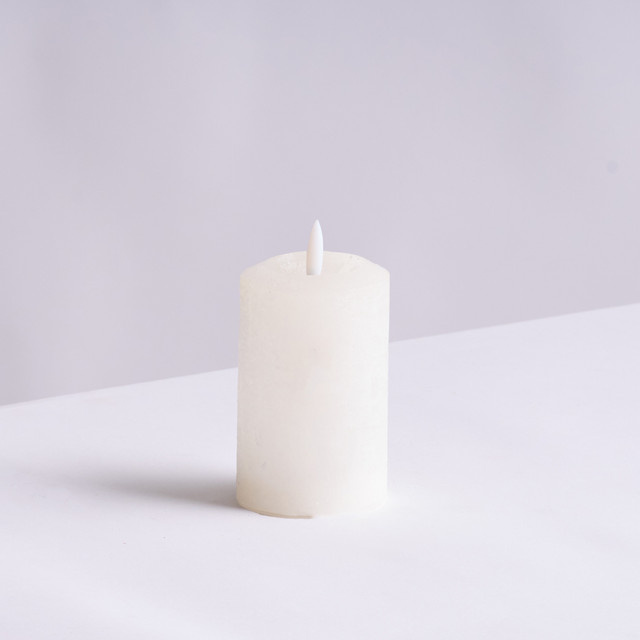 LED Kerze BLUME2000 in Creme/Beige, Höhe: 12 cm - Bild 1