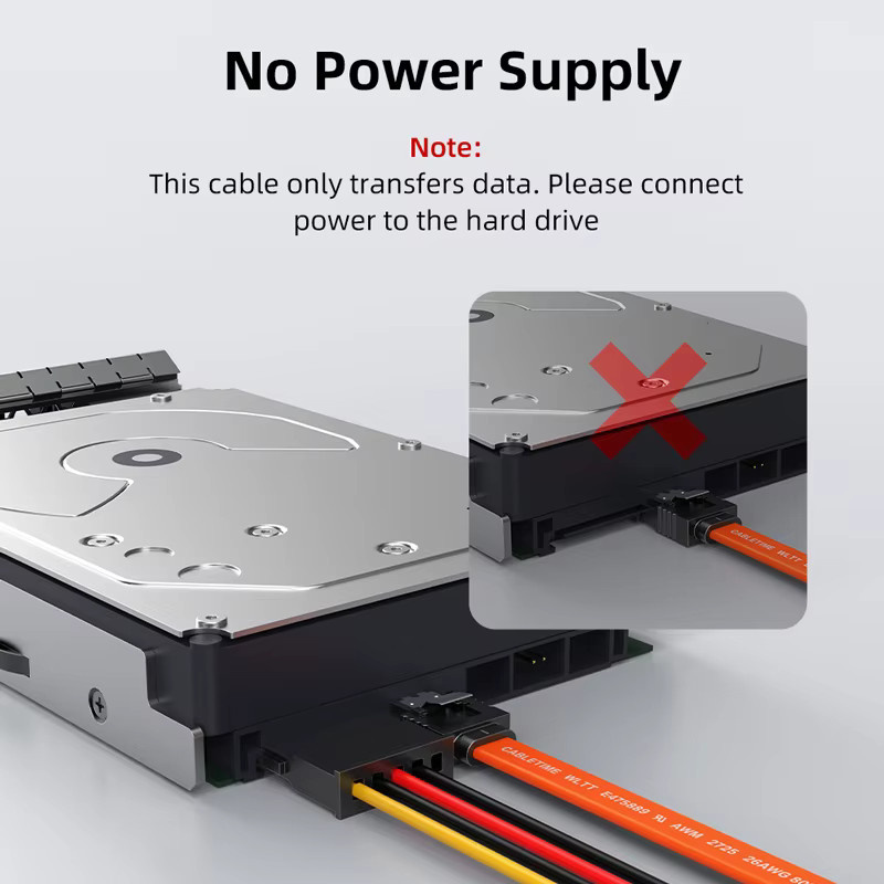 CABLETIME SATA 3.0 Datenkabel mit 6 Gbit/s für SSD und HDD Festplatten in Gerade- und Winkelversion - Bild 4