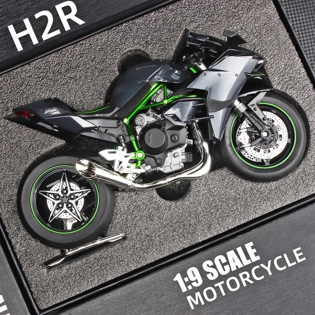 XMD Ninja H2R Motorradmodell, 1:9, Metall, Schwarz - Bild 1
