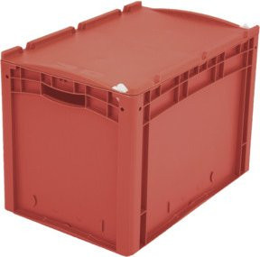 Bito Eurostapelbehälter XL mit Deckel und Verschluss, rot, B/T/H: 60 x 40 x 43,8 cm - Bild 1