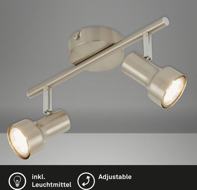 Briloner LED-Spot Set in Nickel matt für Wohnzimmer, Schlafzimmer und Kinderzimmer - Bild 1