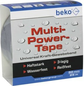 Beko Multi-Power-Tape Gewebeband in Silber, Breite: 50 mm, Länge: 25 m - Bild 1