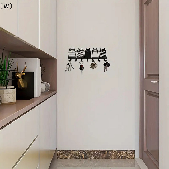 ieniaW SigurHook Schlüsselhalter aus schwarzem Metall zur Wandmontage - Bild 1