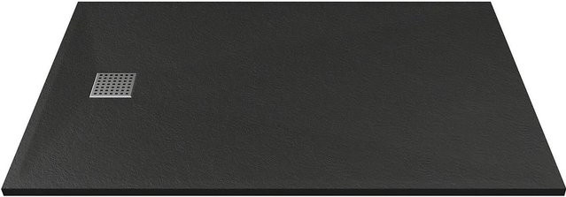 Duschwanne Mirnosa von Vente-unique in Schwarz, rechteckig, Breite: 140 cm - Bild 1
