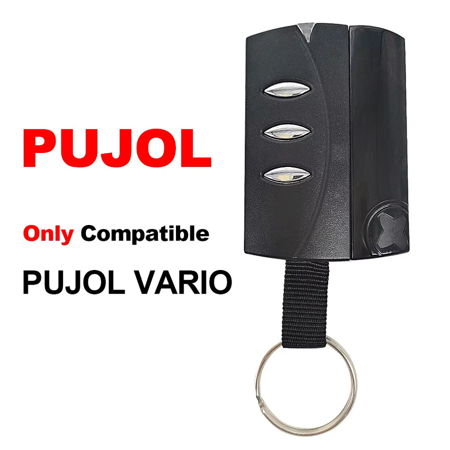 Pujol Vario Garagentor Fernbedienung mit Rolling Code in Schwarz 433,92 MHz inklusive Schlüsselbund - Bild 2