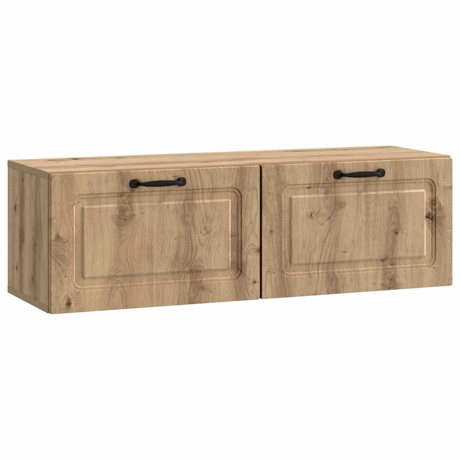 vidaXL Wandmontierter TV-Schrank Artisan-Eiche in Braun, B/H/T: 98 x 30 x 31 cm - Bild 2