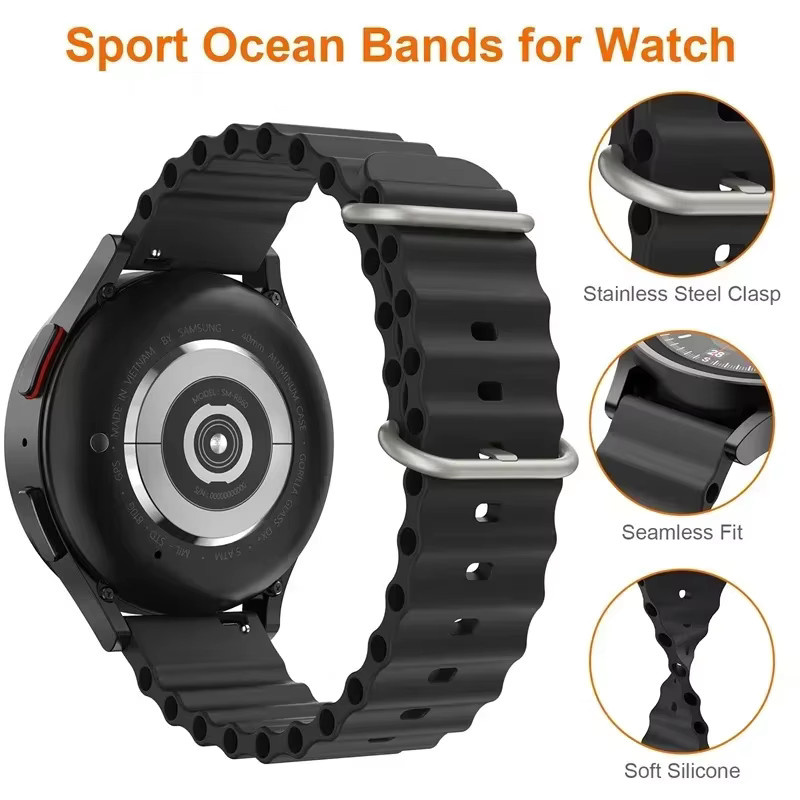 Silikon-Ozeanarmband, Schwarz, Unisex - Bild 5