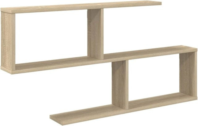 vidaXL Wandregal Sonoma-Eiche in Braun, Modernes Regal aus MDF, B/H/T: 100 x 50,5 x 12 cm - Bild 1