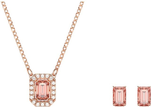 Swarovski Halskette Set, Roségold, Rosa Zirkonia, Damen - Bild 1
