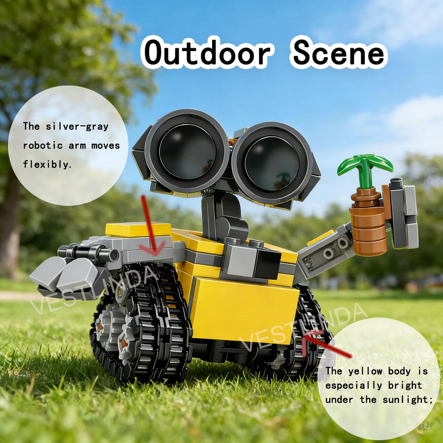 BEAST KINGDOM Space Wall E Roboter-Bausteine, MOC, Humanoider Roboter, Lernspielzeug - Bild 2