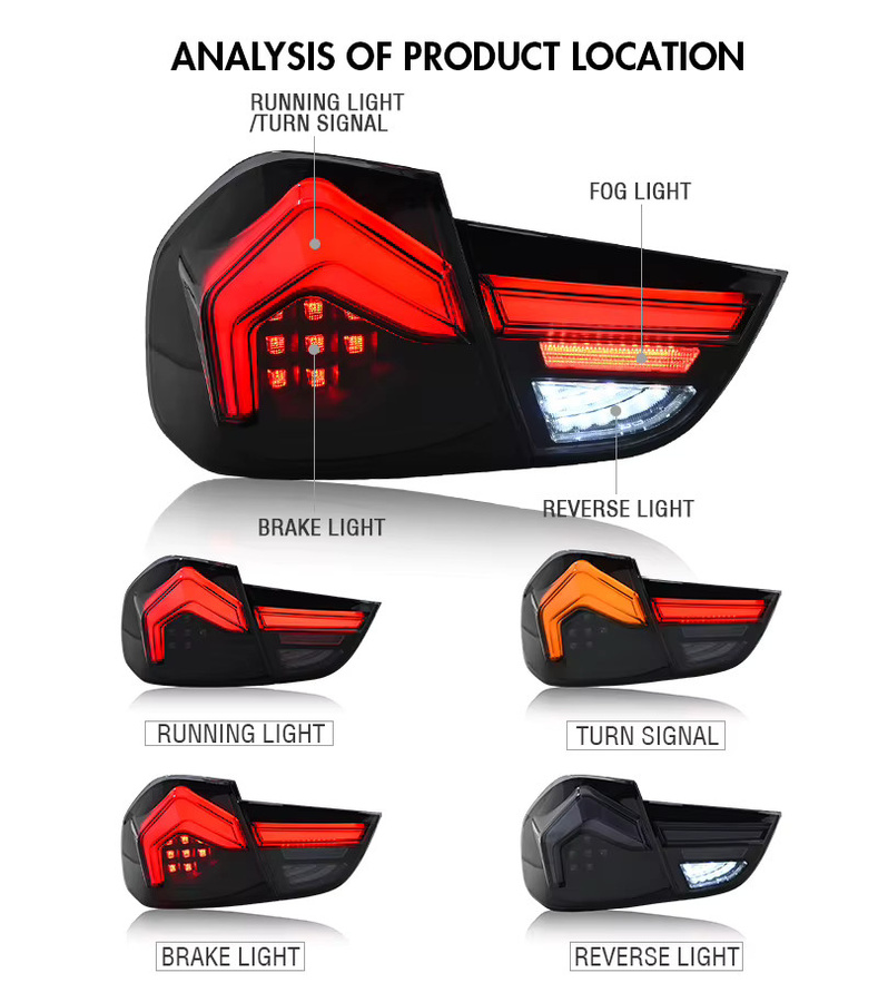 Rückleuchten für BMW 3er E90 E91 Limousine 2009–2012, Farbe: Rot - Bild 3