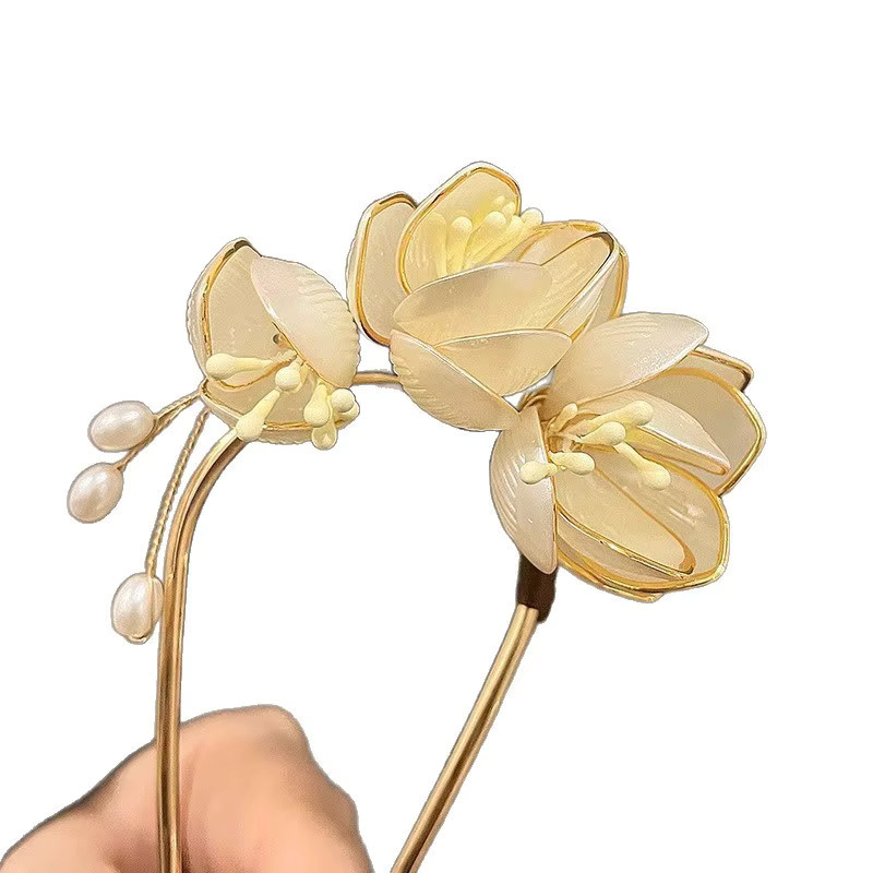 Velishy Haarkamm, Legierung, Magnolien-Design - Bild 4