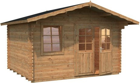 PALMAKO Blockbohlenhaus Emma aus Holz in Braun, B/H/T: 426 x 257 x 300 cm - Bild 1