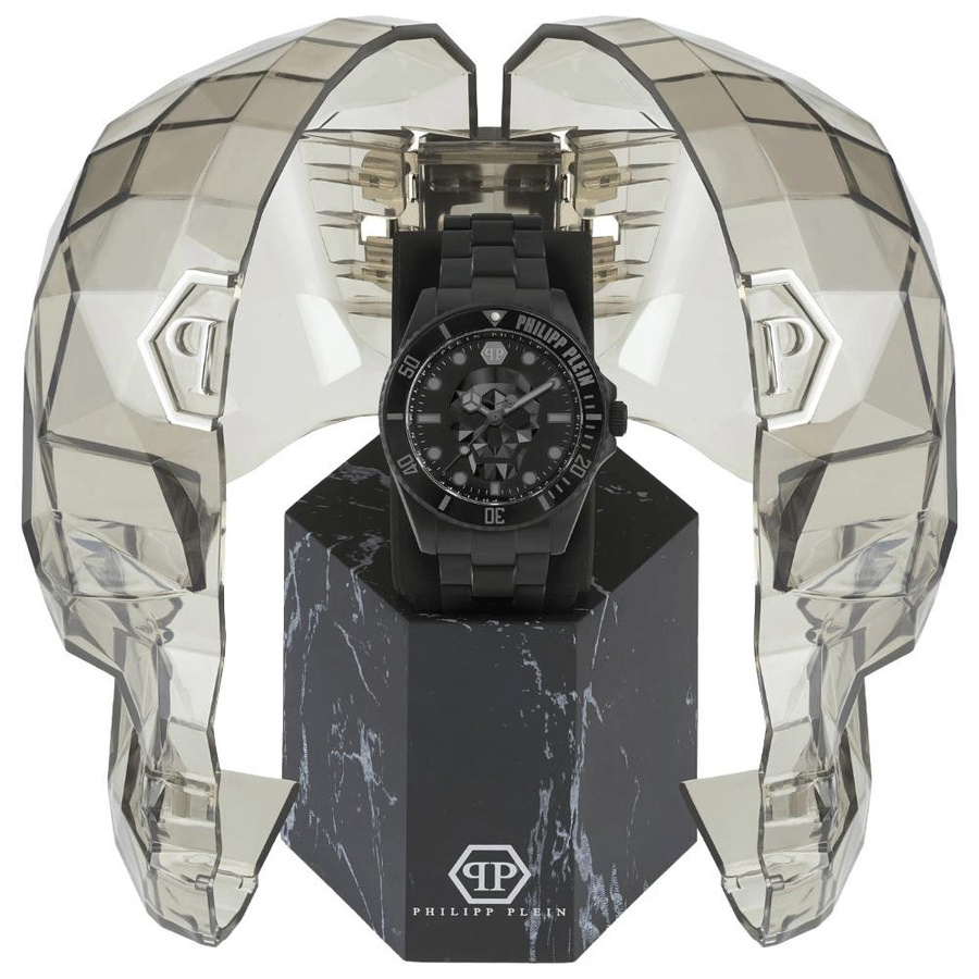 Philipp Plein Herrenuhr, Quarz, Edelstahl, Schwarz, 44 mm, 10 ATM - Bild 5