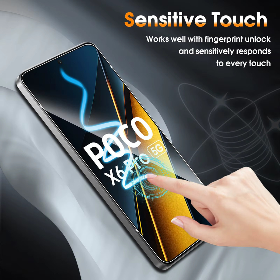 Xiaomi POCO X6 Pro Displayschutzfolie aus gehärtetem Glas, transparent, 9H HD - Bild 4