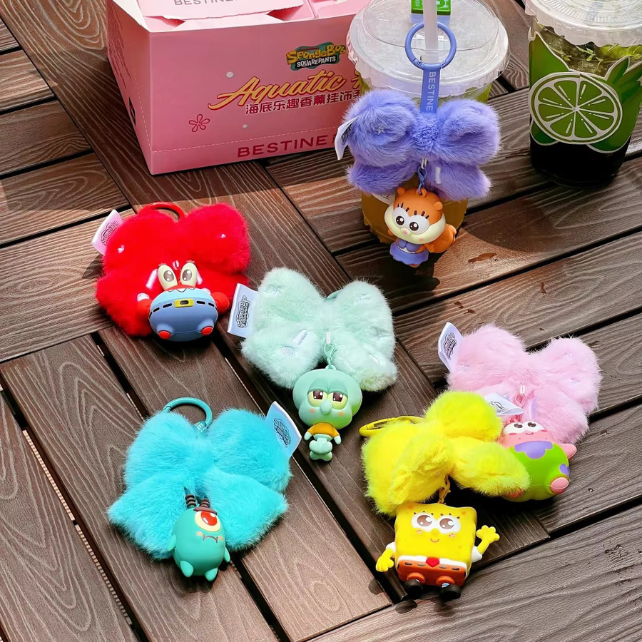 Bestine Spongebob Plüsch-Anhänger mit Schleife, Blindbox - Bild 4