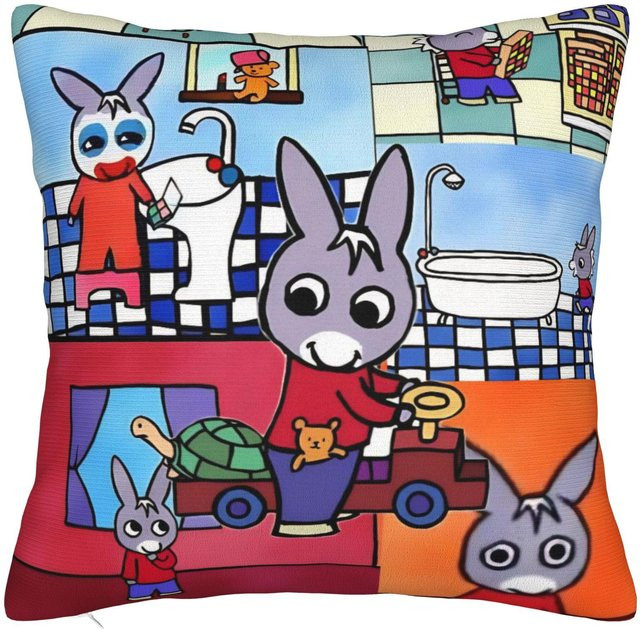 Trotro Cartoon Quadratische Kissenbezüge von JMG Clothing in Mehrfarbig mit Reißverschluss, B/H: 45 x 45 cm - Bild 1