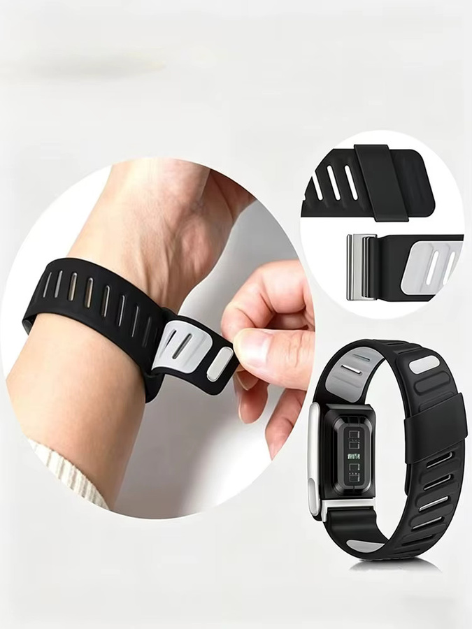 QCTOG Smartwatch-Armband, Silikon, Schwarz, Whoop 5.0 MG - Bild 6