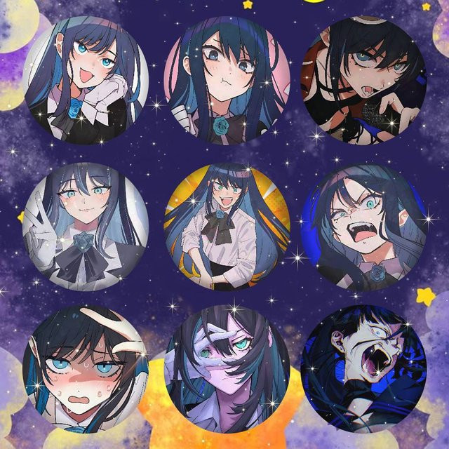 AdoS Brosche, Anime Snap-in Pins, Cartoon Charakter - Bild 1