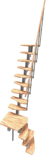 Minka Raumspartreppe Quatro TURN in Grau für eine Geschosshöhe bis 298 cm - Bild 1