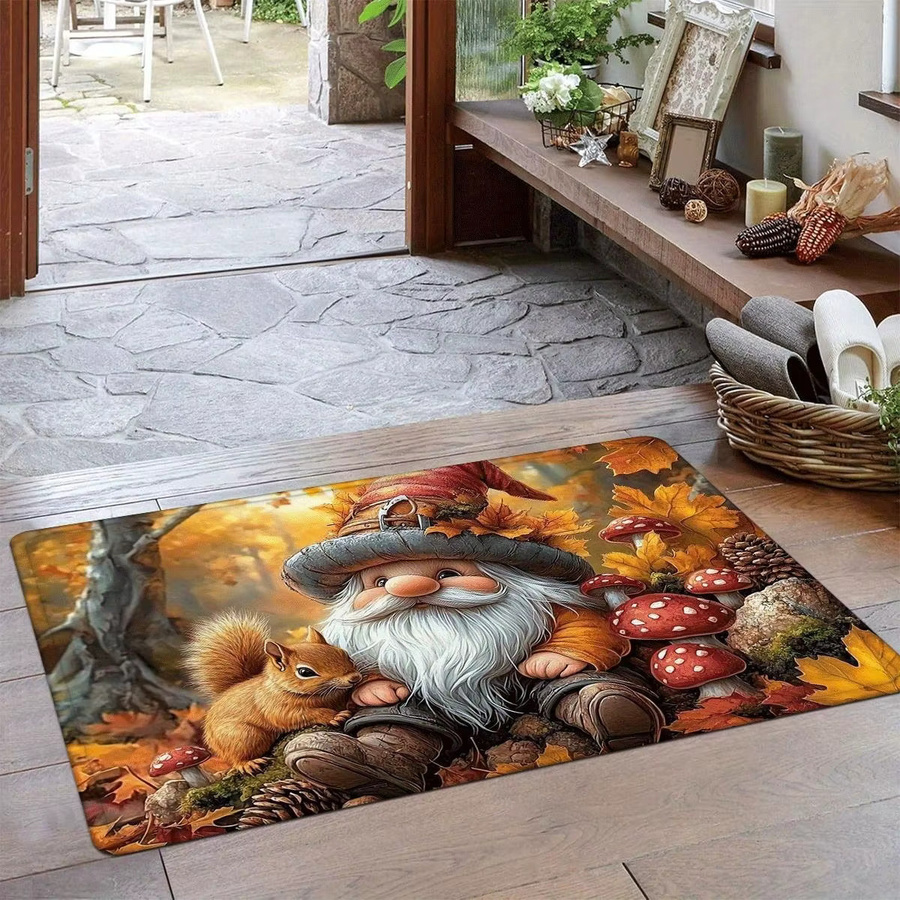 VIKAMA Weihnachts-Teppich in Mehrfarbig, rechteckige Bodenmatte aus Mikrofaser für Eingangsbereich, Küche oder Badezimmer, B/T: 60 x 40 cm - Bild 2