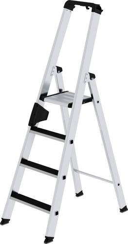 MUNK Günzburger Steigtechnik Clip-Step Aluminium Stehleiter 4 Stufen, Farbe: Silber, Arbeitshöhe: 3 m - Bild 1