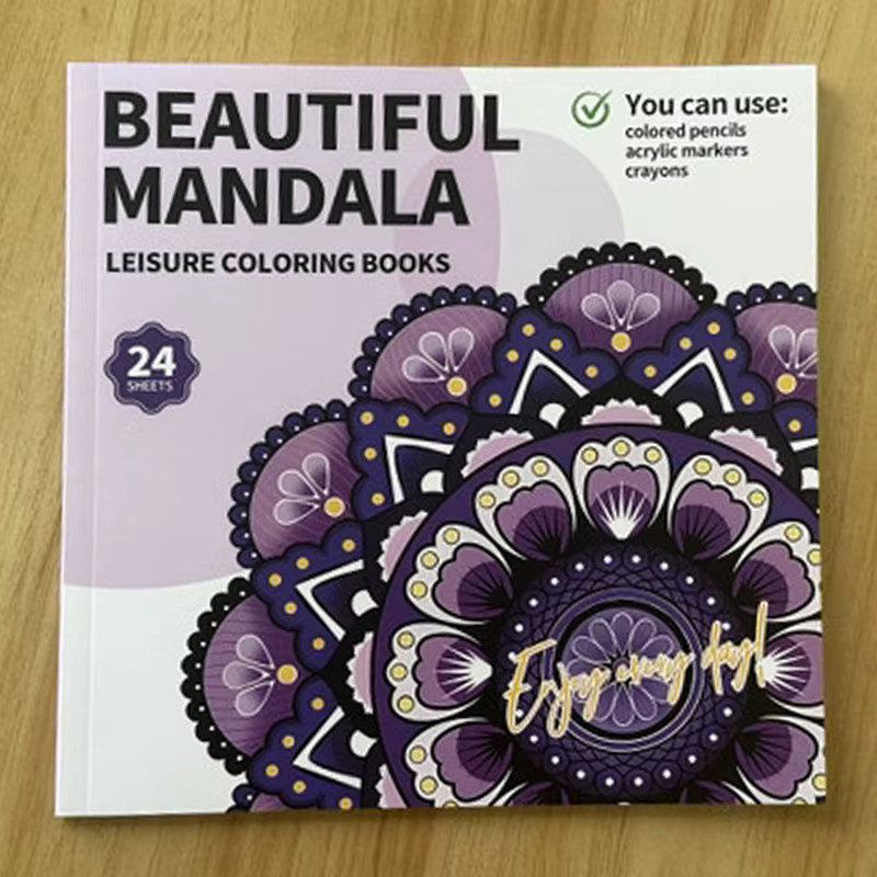 Mandala-Blumen-Malbuch für Erwachsene mit 24 Seiten zur Entspannung und kreativen Gestaltung - Bild 3