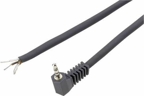 VOLTCRAFT XL-AC35DGW Klinken-Steckverbinder 3,5mm Klinkenstecker in Schwarz mit offenen Kabelenden, Mono, 2-polig - Bild 1