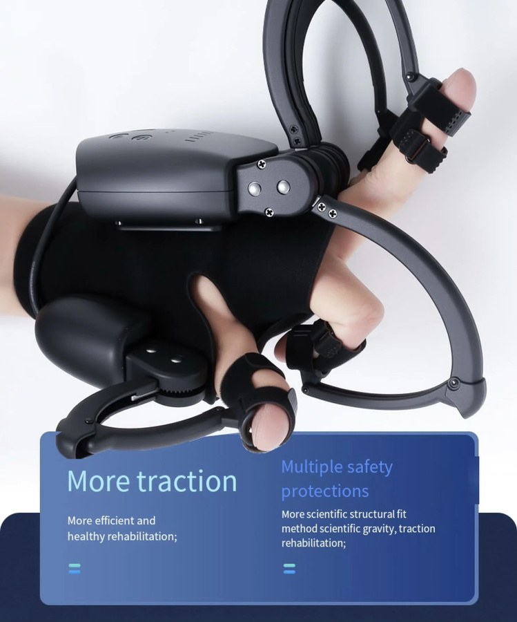 Intelligentes Exoskelett-Roboterhandschuh-System für Elektromotor-Krafttraining und Rehabilitation in Schwarz - Bild 3