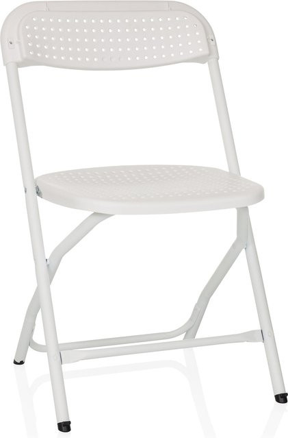 hjh OFFICE Outdoor Stuhl TUDELA XXL PRO W aus Kunststoff in Weiß ohne Armlehnen - Bild 1
