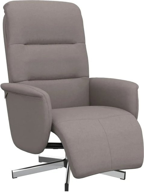 vidaXL Relaxsessel mit Fußteil in Taupe aus Stoff mit 360-Grad-Drehfunktion und verstellbarer Rückenlehne - Bild 1