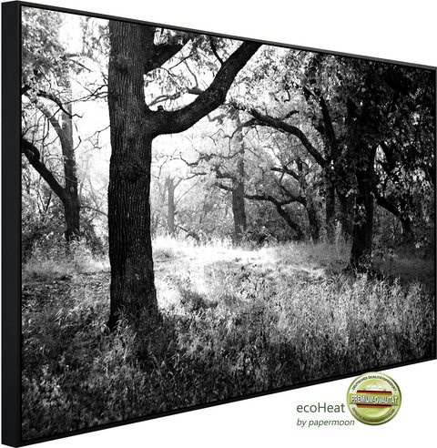 papermoon EcoHeat Infrarotheizung in Wald Schwarz und Weiss mit Matt-Effekt, App-Steuerung und Überhitzungsschutz - Bild 1