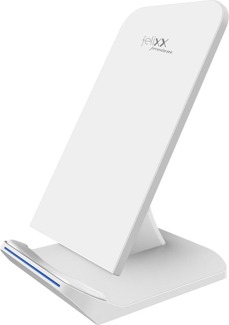 Felixx 15W Wireless Fast Charger Stand kabelloses Ladegerät in Weiß - Bild 1