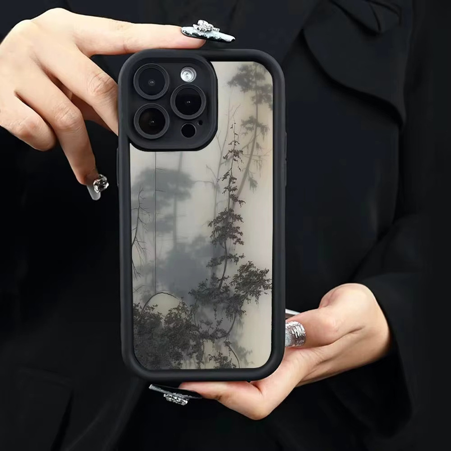 iPhone Schutzhülle mit Bergwaldmuster in Multicolor, Anti-Drop Handycase für iPhone 17 Pro Max, 16, 15 Pro, 14, 13, 12, 11 und weitere Modelle - Bild 2