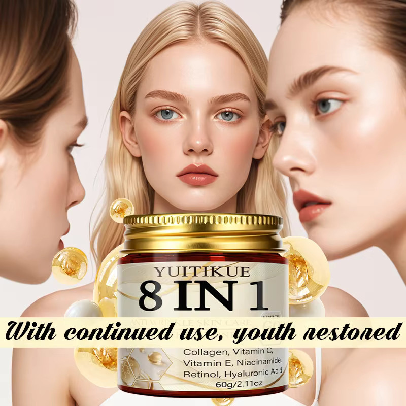 YUITIKUE Anti-Falten Hautpflegecreme mit Kollagen, Vitamin C, Retinol, 60g - Bild 5