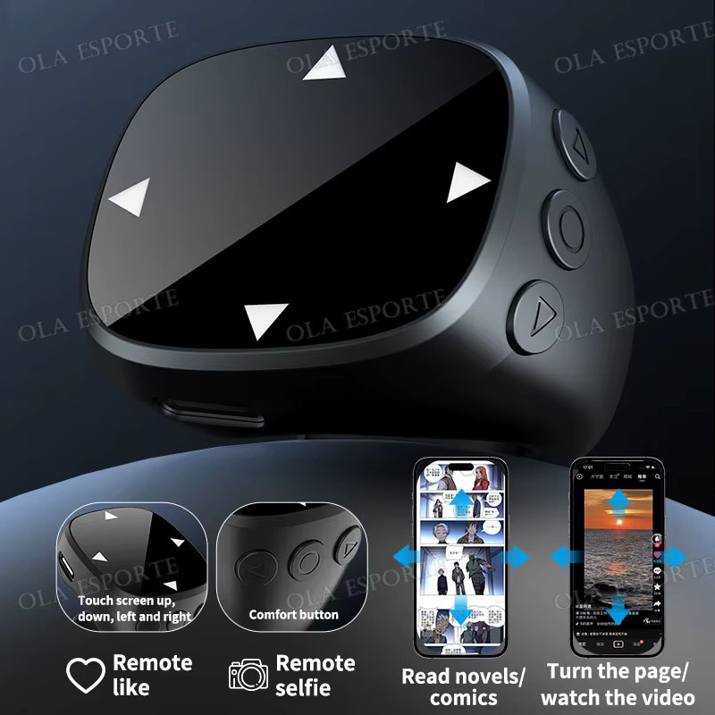 Ola Esporte Kabelloser Bluetooth Selfie-Controller für Android und iOS in Pink oder Schwarz - Bild 2
