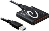 Delock USB 3.0 All-in-One Kartenleser in Schwarz mit USB-A und USB-C Anschlüssen - Bild 1