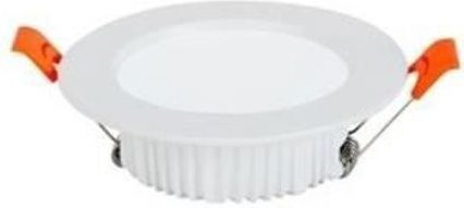 Runder SMD LED Einbaustrahler in Weiß mit 8W und 3000K Warmweiß - Bild 1