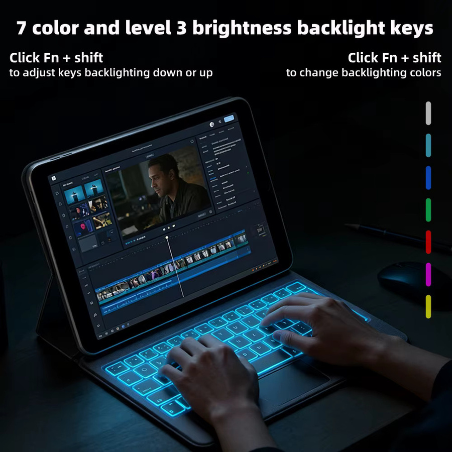 Apple Magic Keyboard für iPad Pro 11 und 12.9/13 Zoll sowie iPad Air 4 und 5, kabellose Tastatur mit Trackpad und Hintergrundbeleuchtung, Scissor-Mechanismus, in Schwarz oder Weiß - Bild 5