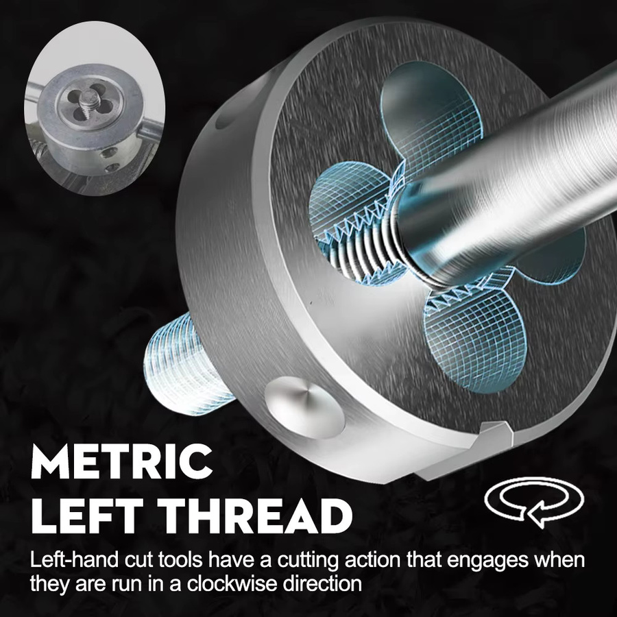 Hampton Links Metrisches Gewindeschneidwerkzeug Set für Metallbearbeitung in Silber, M3 bis M20 - Bild 4