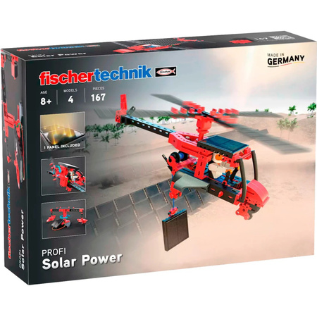 fischertechnik Solar Power Konstruktionsspielzeug mit Flugzeug, Hubschrauber, Windrad und Karussell