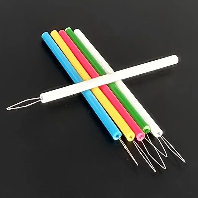 5-teiliges Plastik-Einfädelwerkzeug-Set in Multicolour für Näharbeiten und Perlenarbeiten - Bild 1