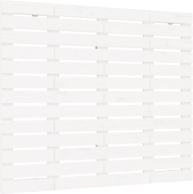 vidaXL Wand-Kopfteil aus Massivholz Kiefer in Weiß, rustikales Design, B: 146 cm, H: 91,5 cm, T: 3 cm - Bild 1