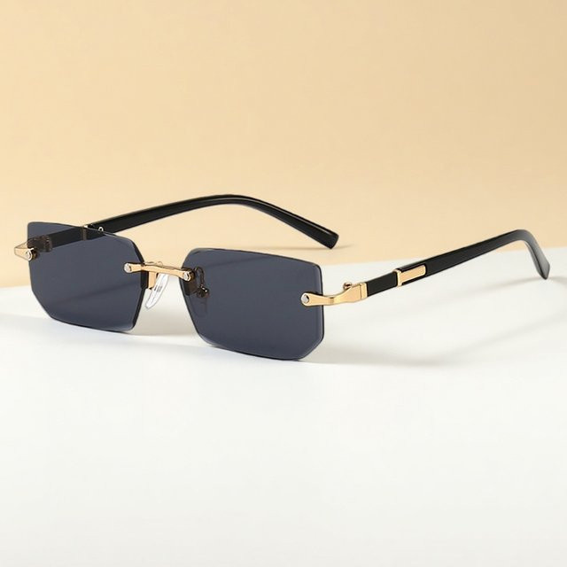 FUQIAN Sonnenbrille, randlos, square, Unisex, Metall - Bild 1
