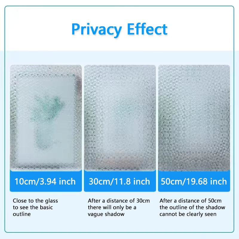 BUNPIG Fensterfolie 3D Privatsphäre aus transparentem Vinyl, statisch haftender Fensteraufkleber ohne Kleber - Bild 3